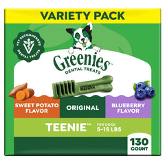 Greenies teenie 3x12oz pack for small dogs highlighting dental care