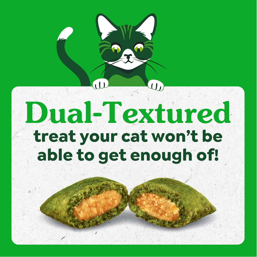 Greenies Vet-recommended cat treats emphasize high-quality protein for muscle support.