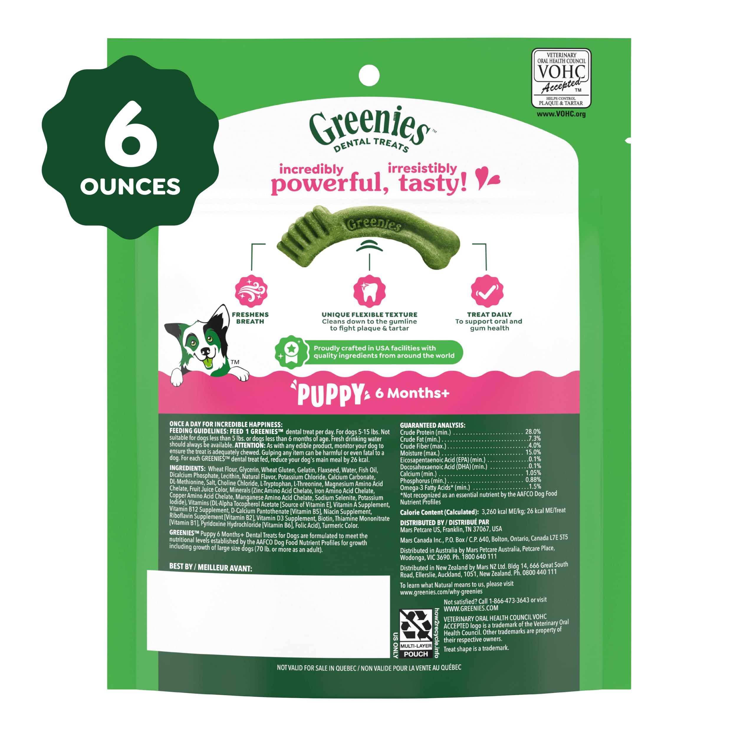Greenies veterinarian-recommended treat for confident daily dental care.