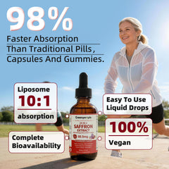 GREENPEOPLE saffron drops pipette dispensing a precise dose for easy daily use