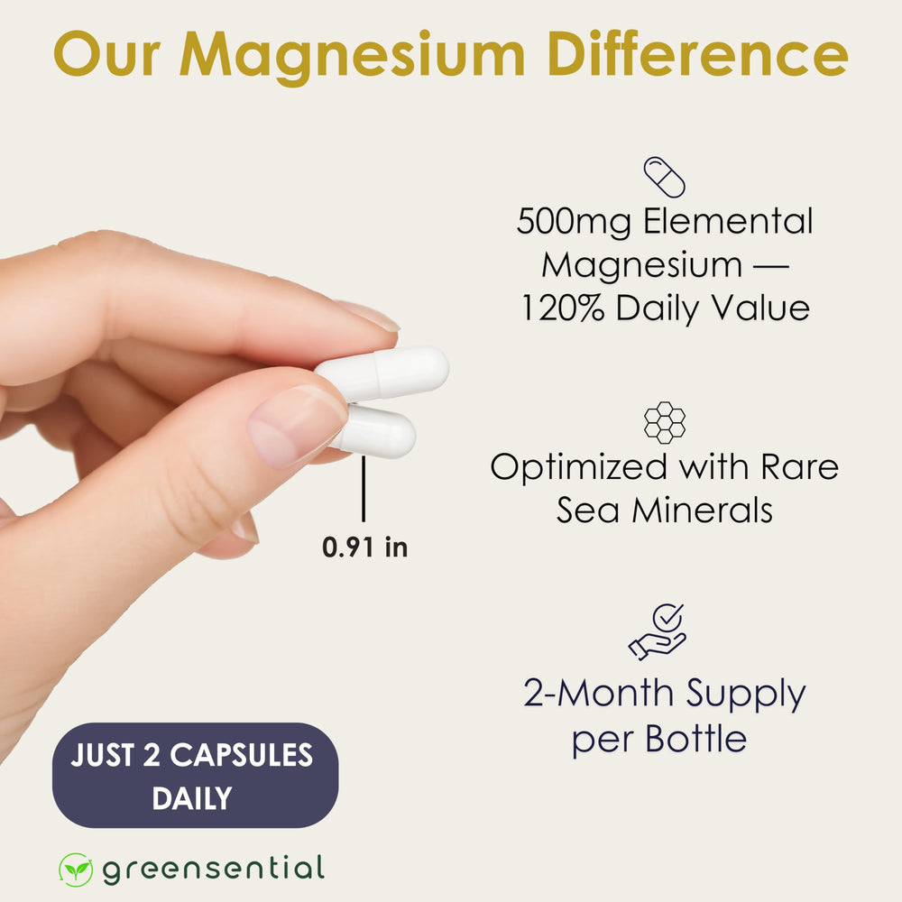 Greensential Aquamin magnesium marine mineral complex highlights natural mineral sources