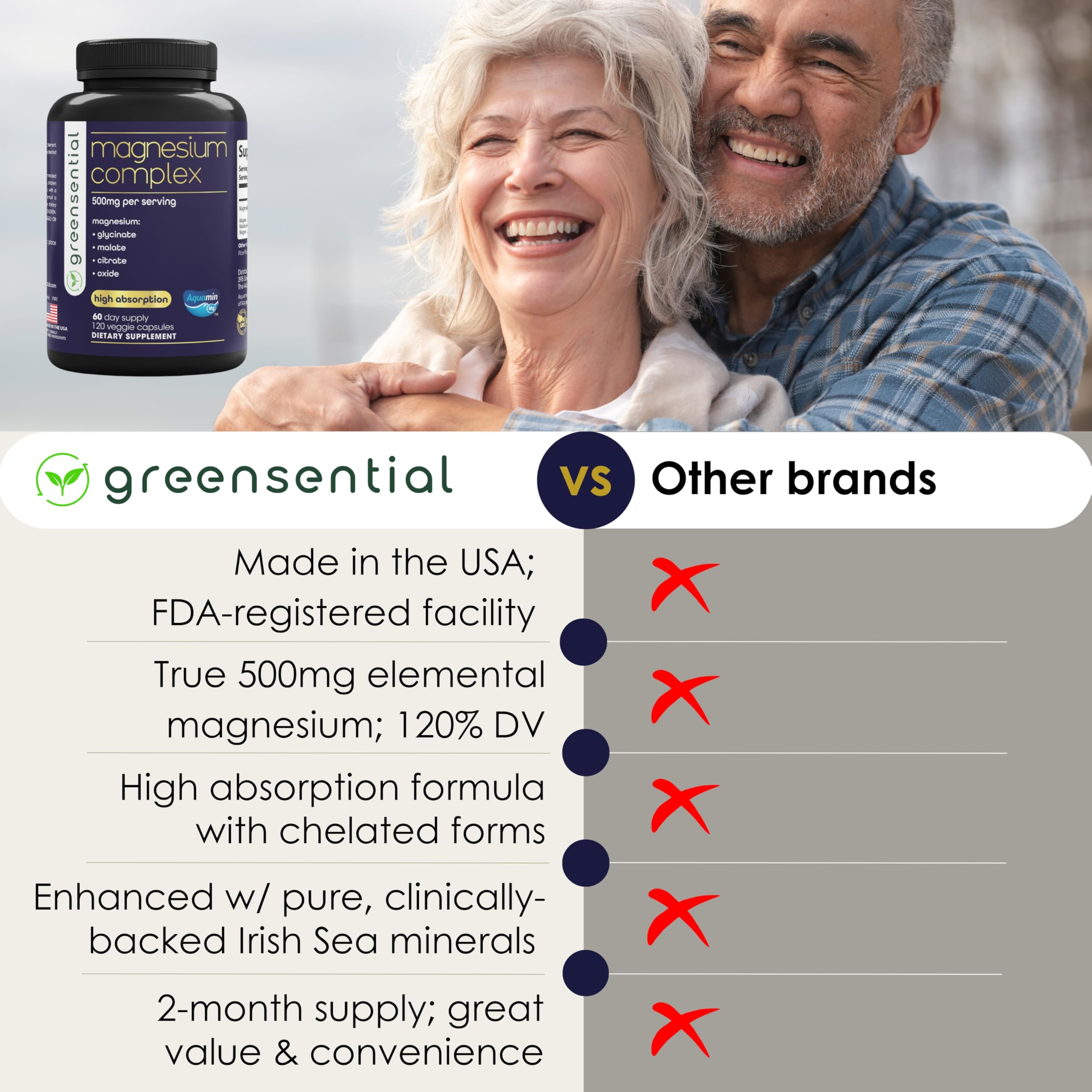 Greensential third-party-tested seal emphasizing purity and potency