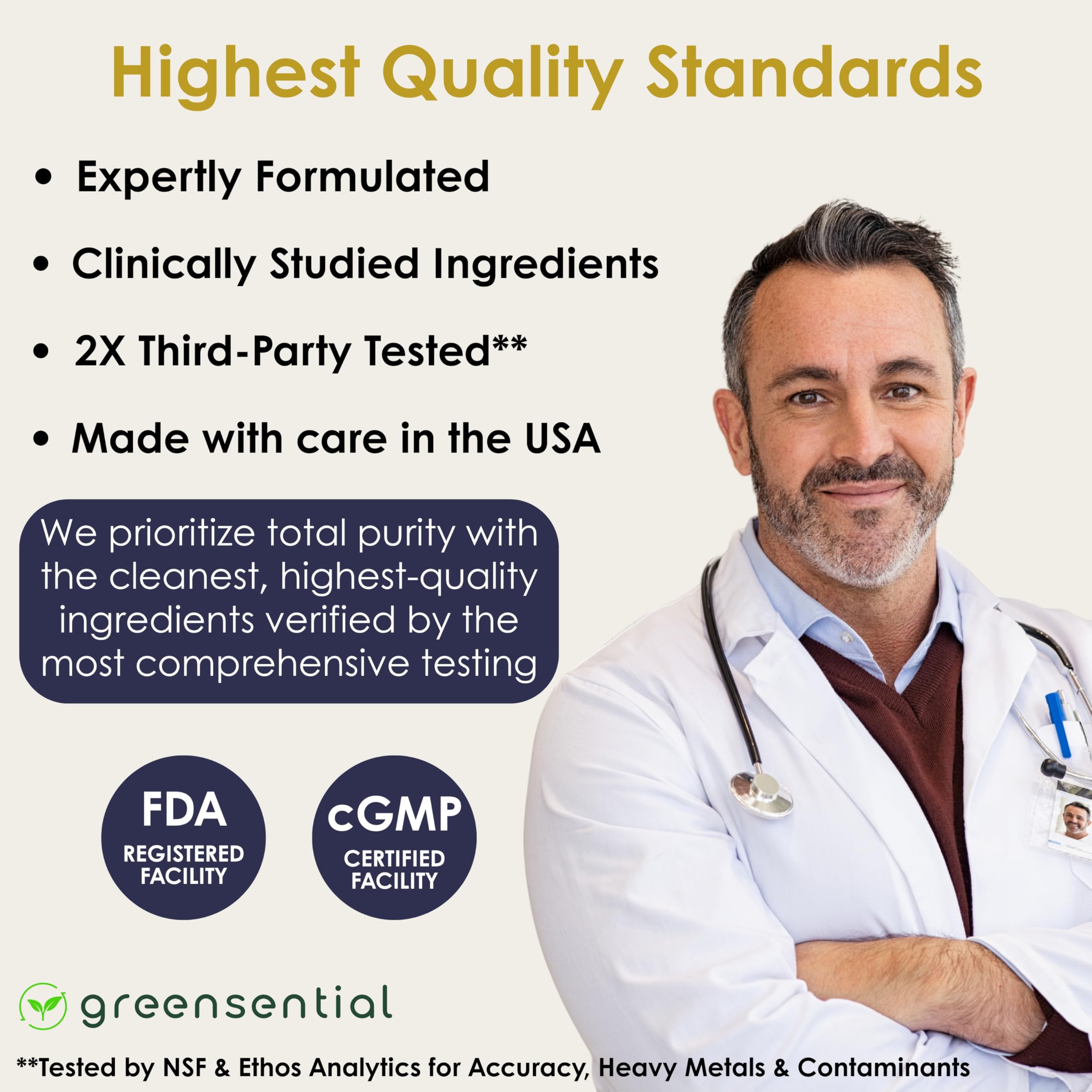 Greensential vegan gluten-free label signaling dietary-friendly supplement