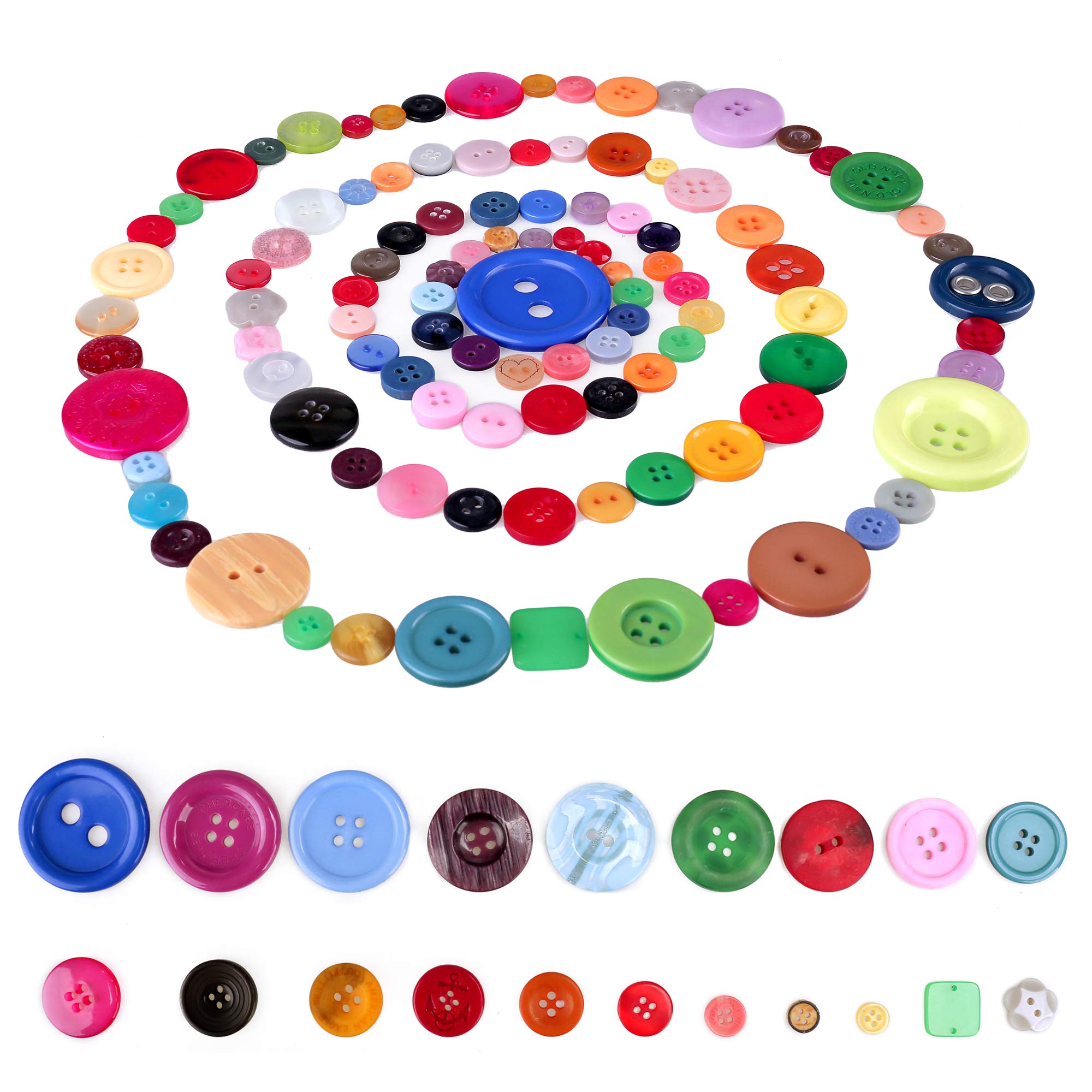 Durable waterproof GREENTIME resin buttons suitable for clothing and crafts.