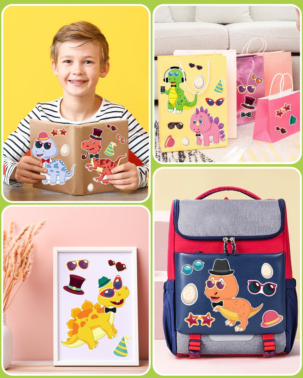 Greingways dinosaur face stickers kit for custom character design