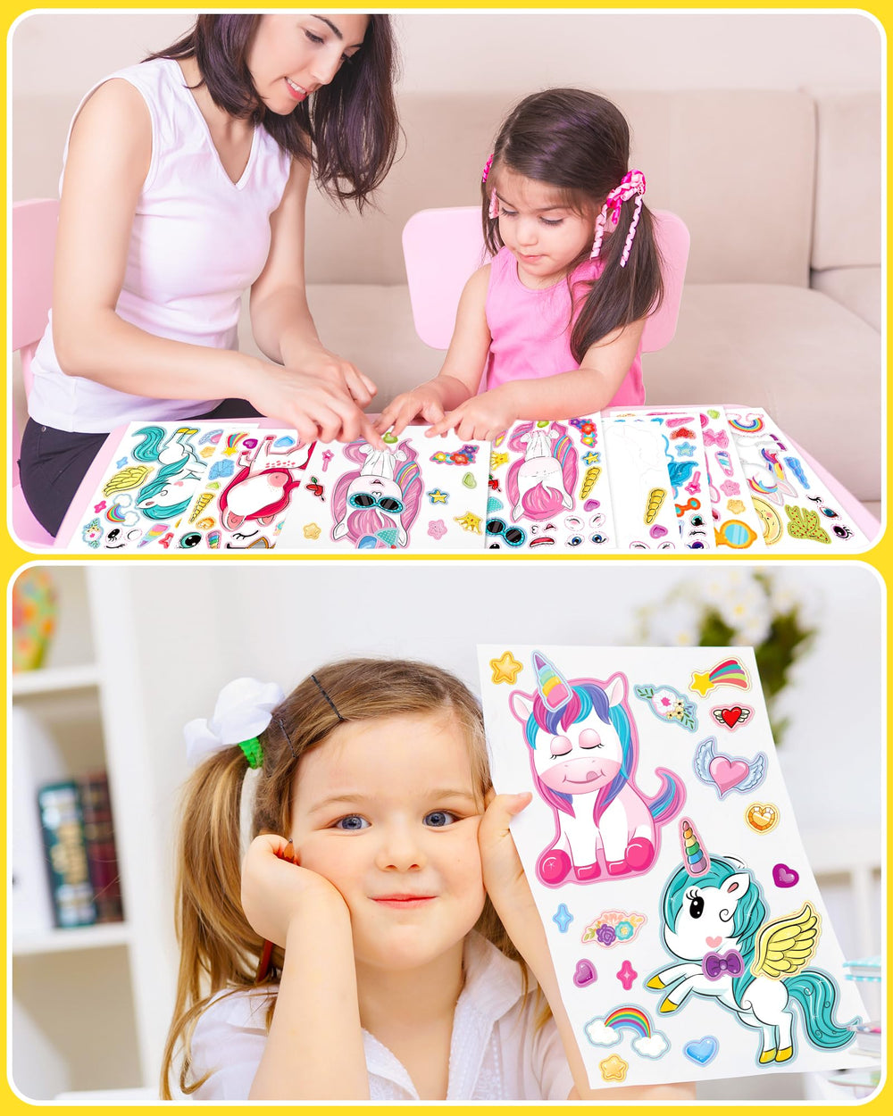 Greingways DIY unicorn sticker assembly supports imaginative art sessions.