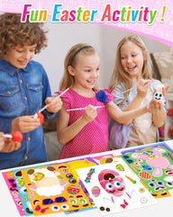 Greingways Easter stickers face options enable varied decorations on every sheet.