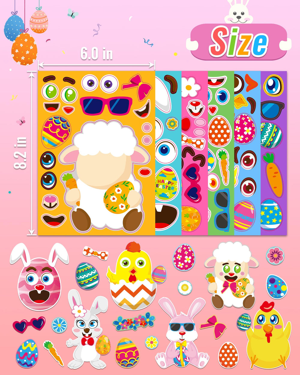 Greingways Easter stickers are ideal for Easter goodie bags and party favors.