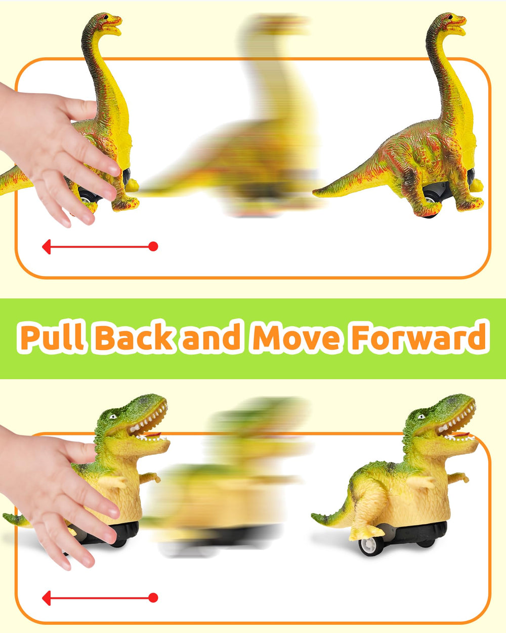 Greingways egg-filled dinosaur toy close-up showing compact design