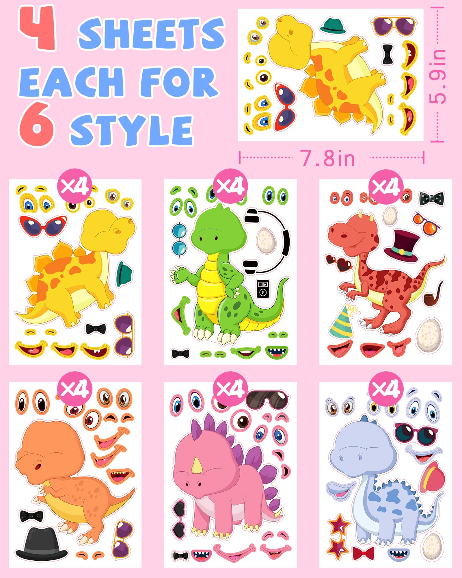 Greingways kids crafts with dinosaur stickers spark imaginative play