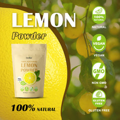 Grelim Lemon Powder in smoothie, adding vibrant color and vitamin C boost.