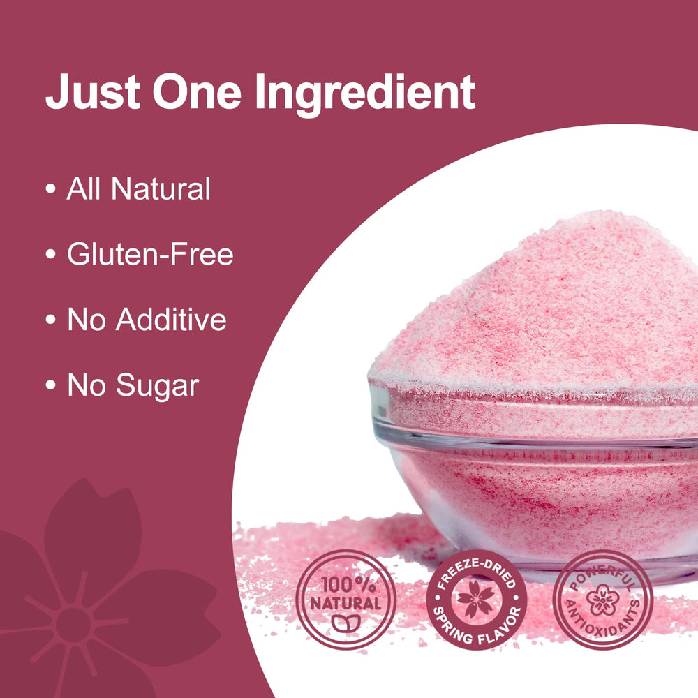 GRELIM Sakura Powder texture is freeze-dried and additive-free.