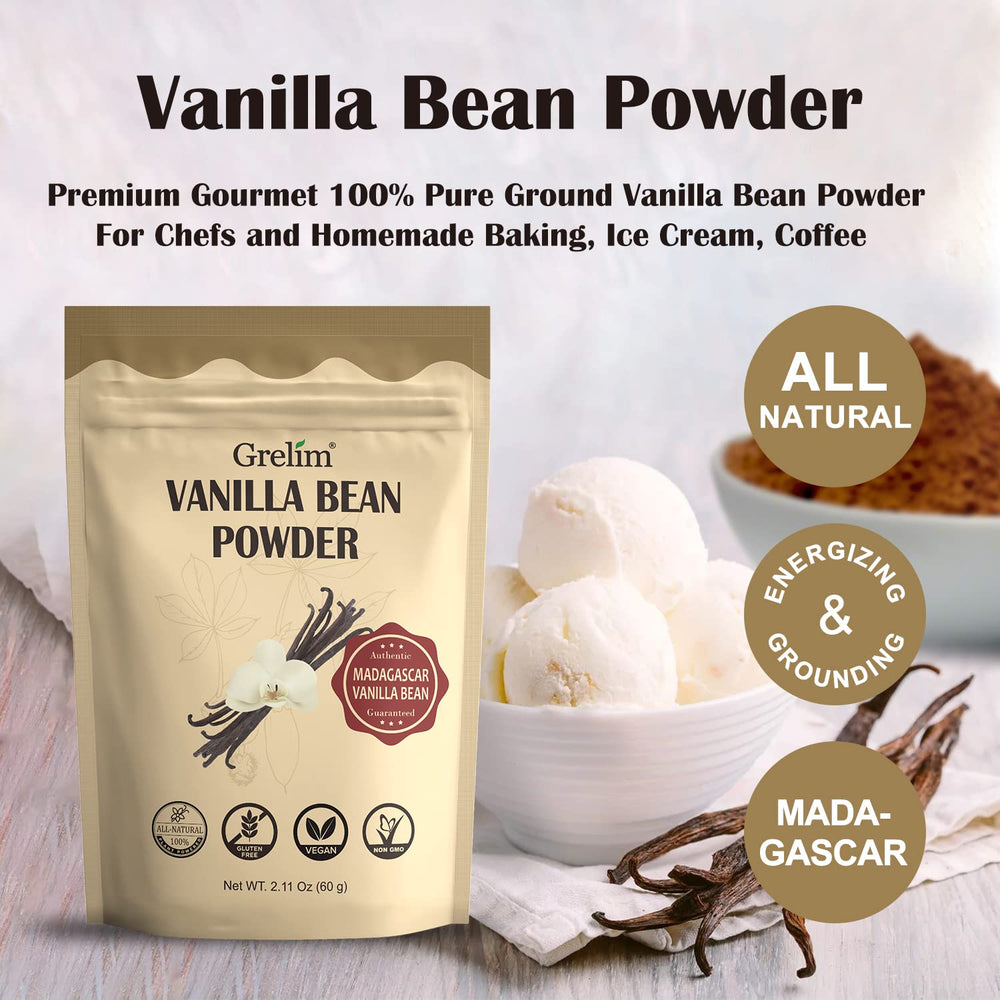 GRELIM vanilla bean powder added to batter for fragrant cakes.