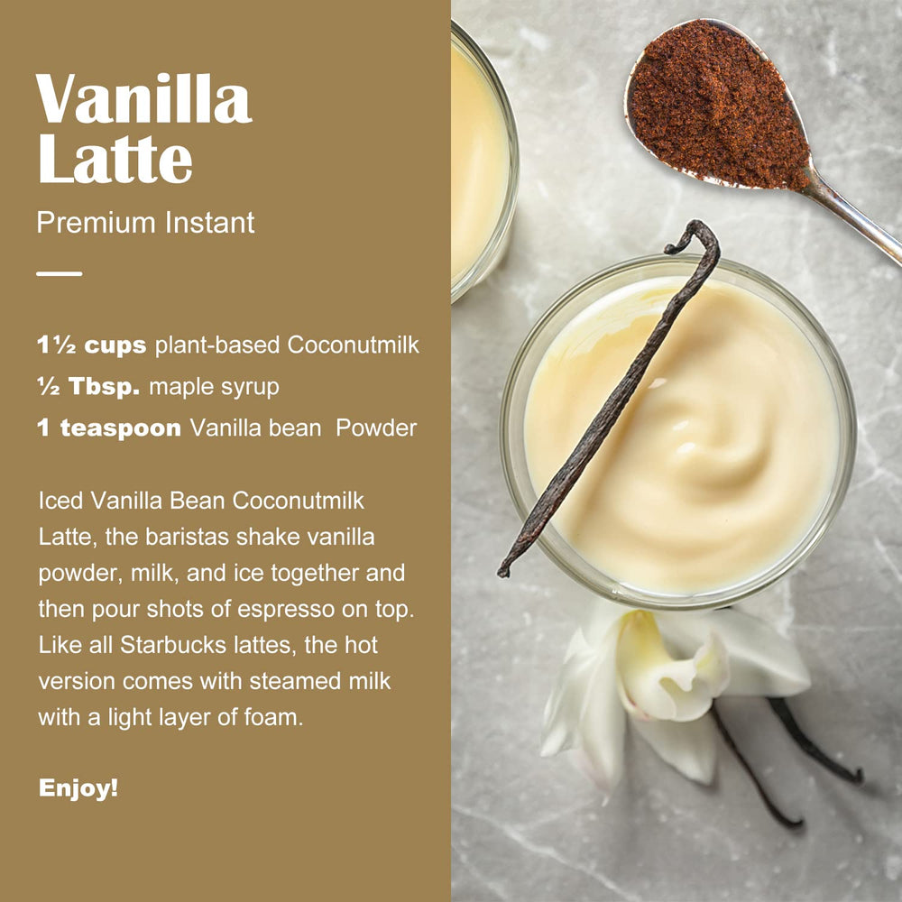 GRELIM vanilla bean powder in a smoothie, adding subtle vanilla sweetness.