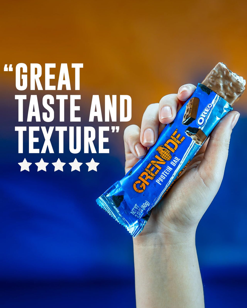 Grenade OREO bar energy for gym sessions and quick fueling