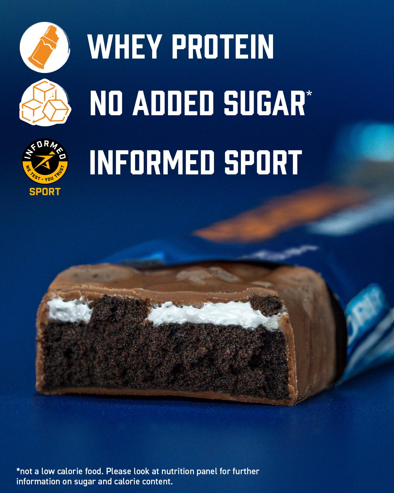 Grenade OREO bar vanilla creme layer close up reveals layered flavor profile