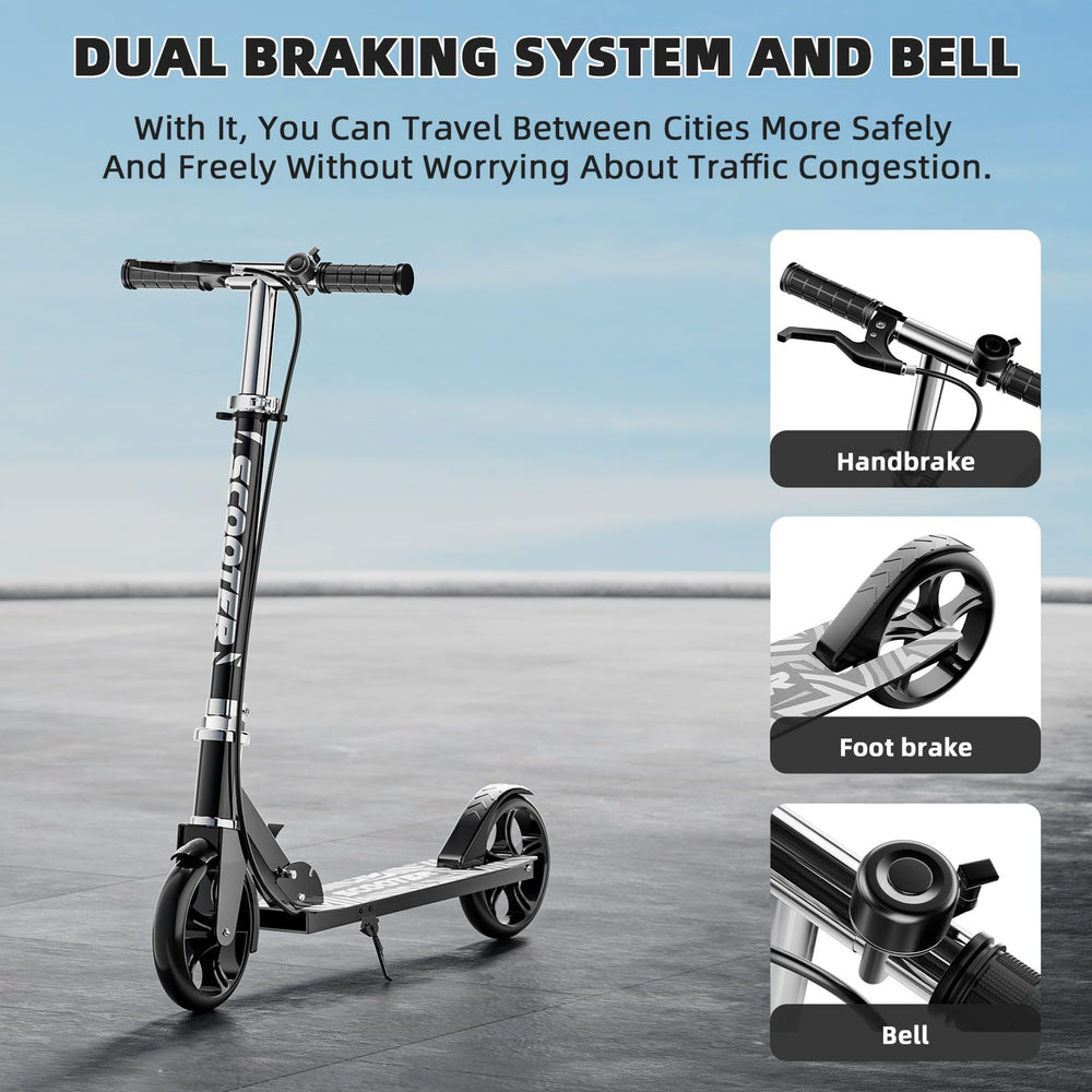 GRENYX scooter with 8-inch wheels delivering smooth rides on varied surfaces.