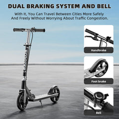 GRENYX scooter with 8-inch wheels delivering smooth rides on varied surfaces.