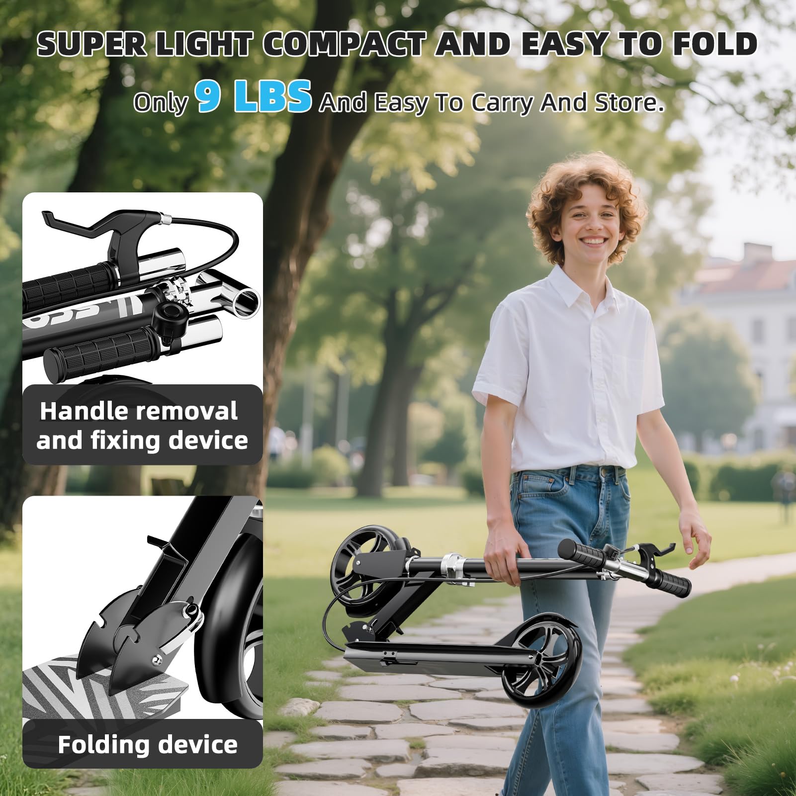 GRENYX height-adjustable handlebars fitting teens through adults.