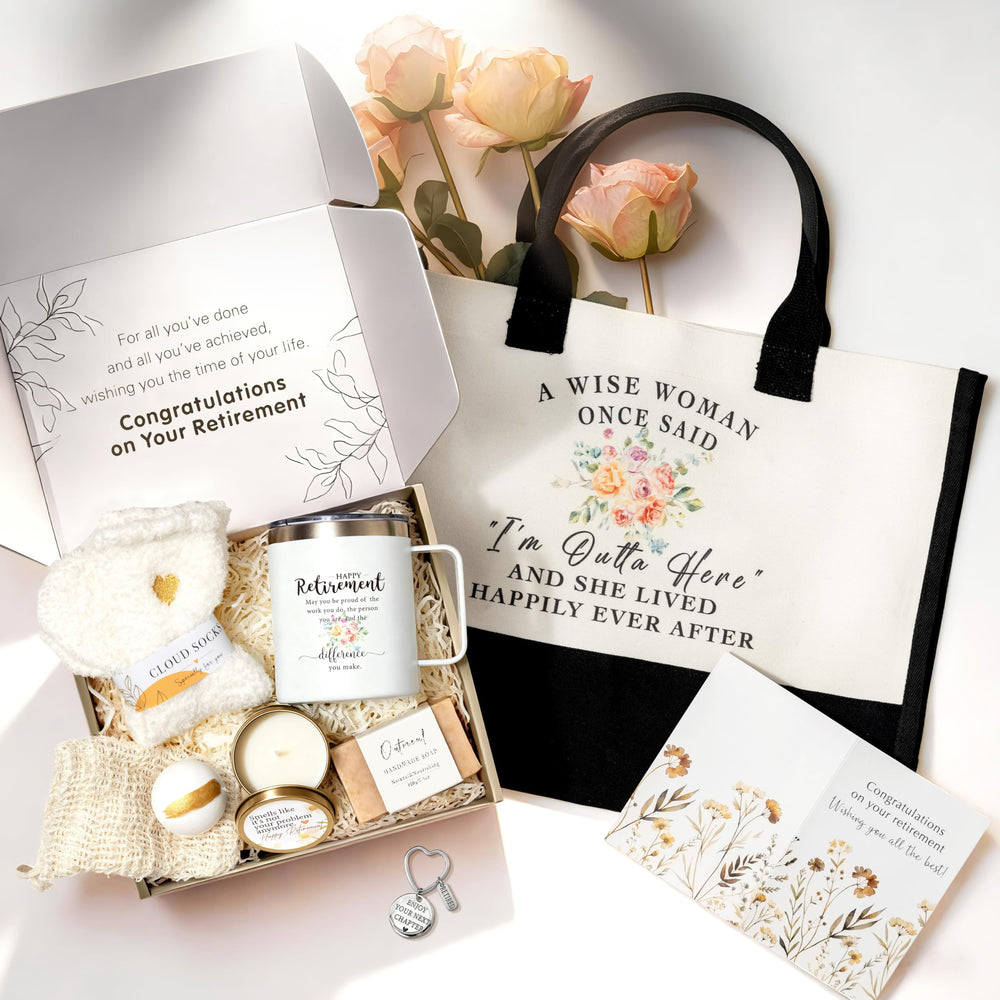 GREOZORT silk ribbon decor adds an elegant touch to retirement gift