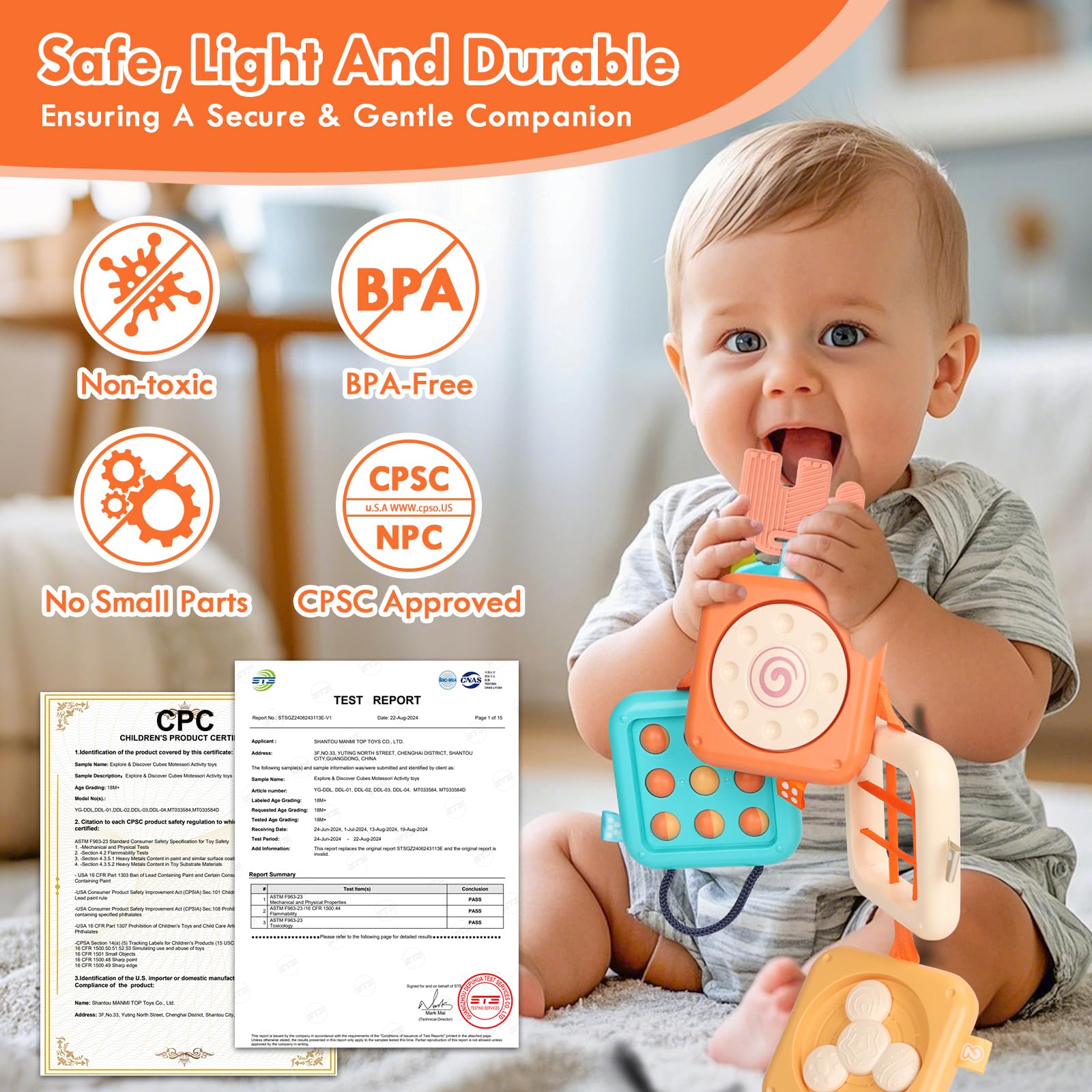 GRESEESM elephant teether introduces soothing texture during play.
