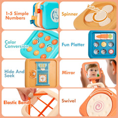 GRESEESM rotating activity panel encourages turning and fine motor control.