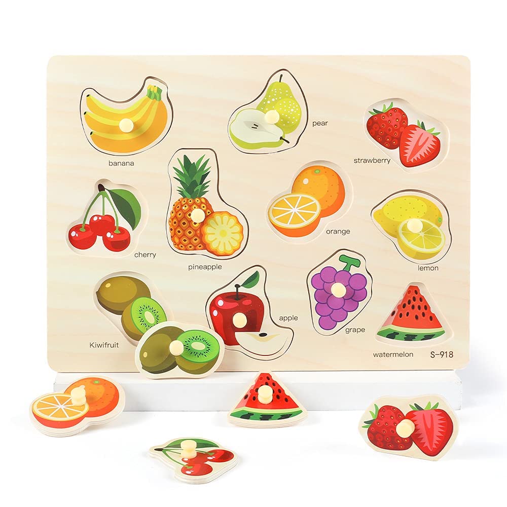 GR GRINNNIE wooden puzzle knobs are easy for tiny hands and safe for play.