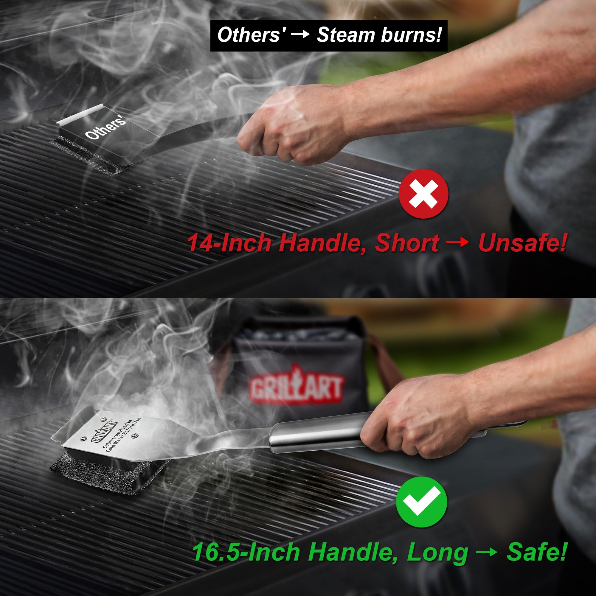 GRILLART compatible with all grates including charcoal and porcelain