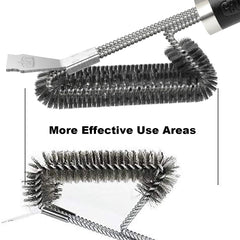 GRILLART scraper edge helps power through stubborn residue for quick cleanup
