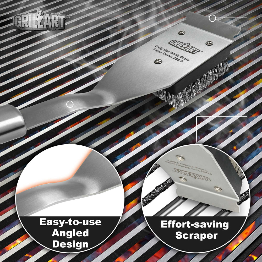 GRILLART universal compatibility suits charcoal, porcelain, infrared, and gas grills.