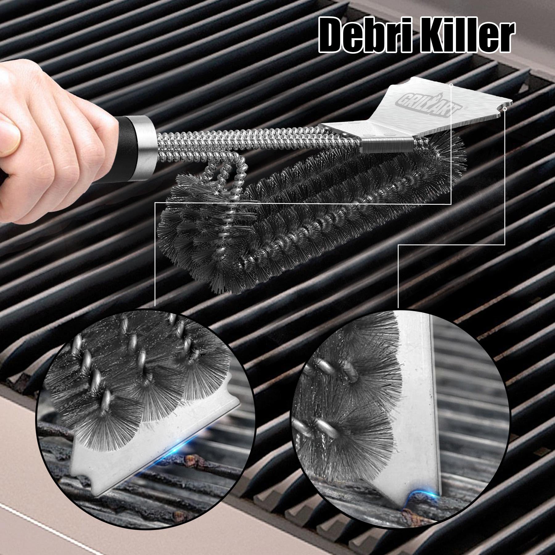 GRILLART compatible with charcoal, smoker, porcelain, and infrared grills for versatile use