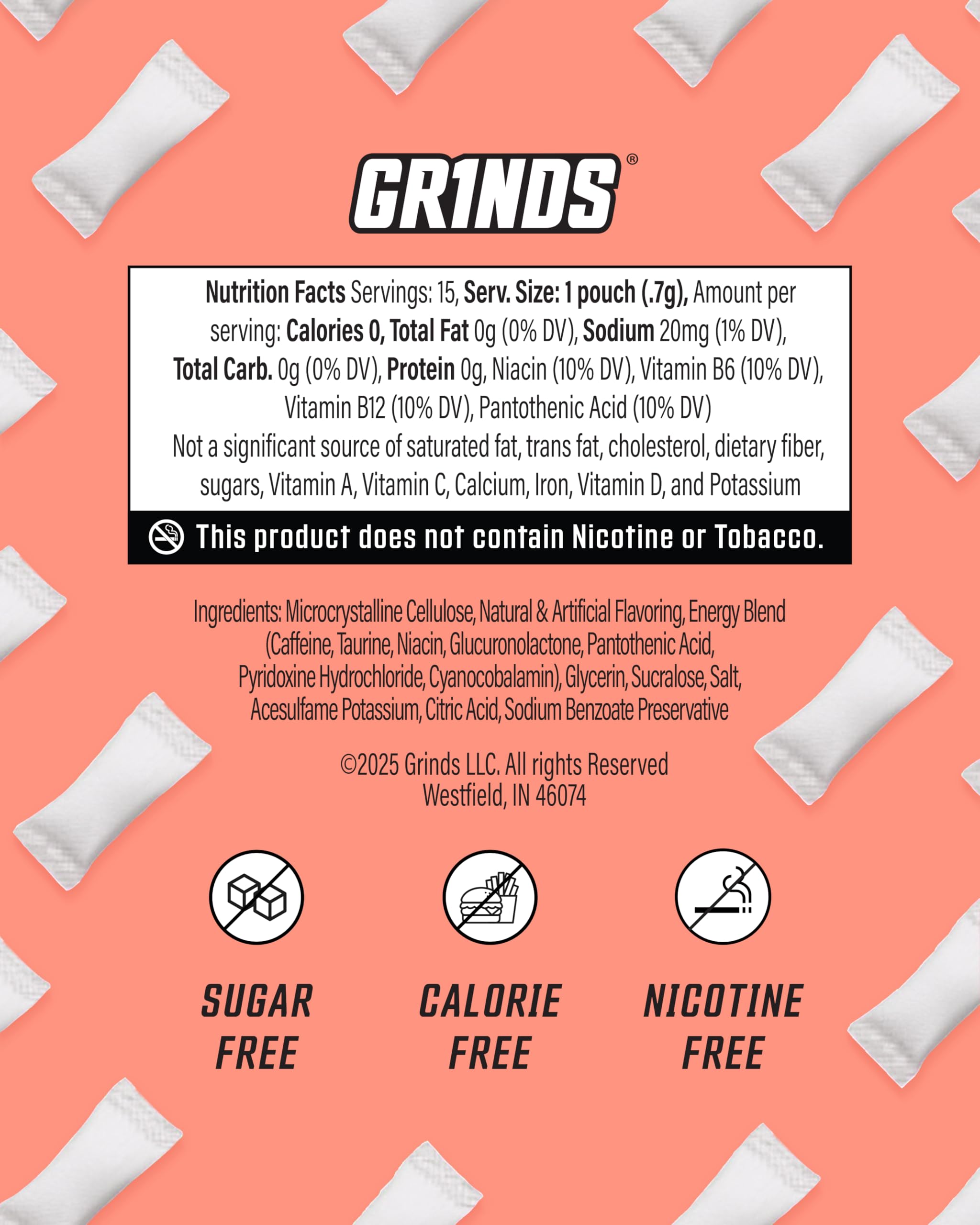 GRINDS can with pouches demonstrates portable energy on a busy day.
