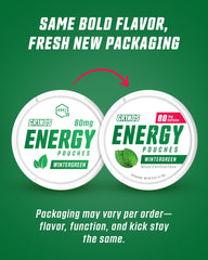 GRINDS Energy Pouches six-pack can display for on-the-go energy.