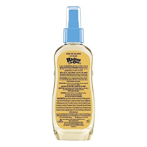 Grisi Golden Curls Cologne cap close-up showing compact 100 ml travel-friendly size.