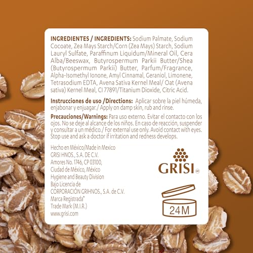 Grisi Oatmeal Bar Soap hydrate and soften skin after washing.