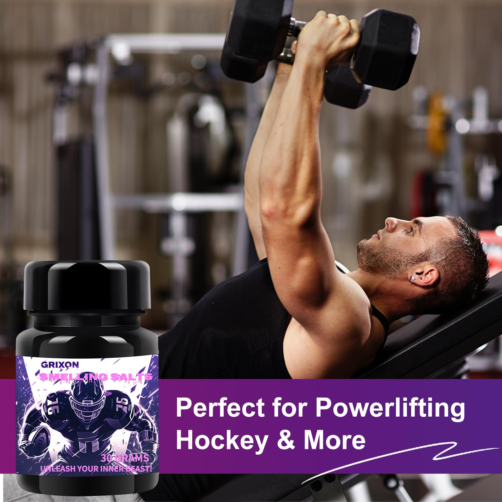 GRIXON salts powerlifting setup provides instant energy lift for lifts.