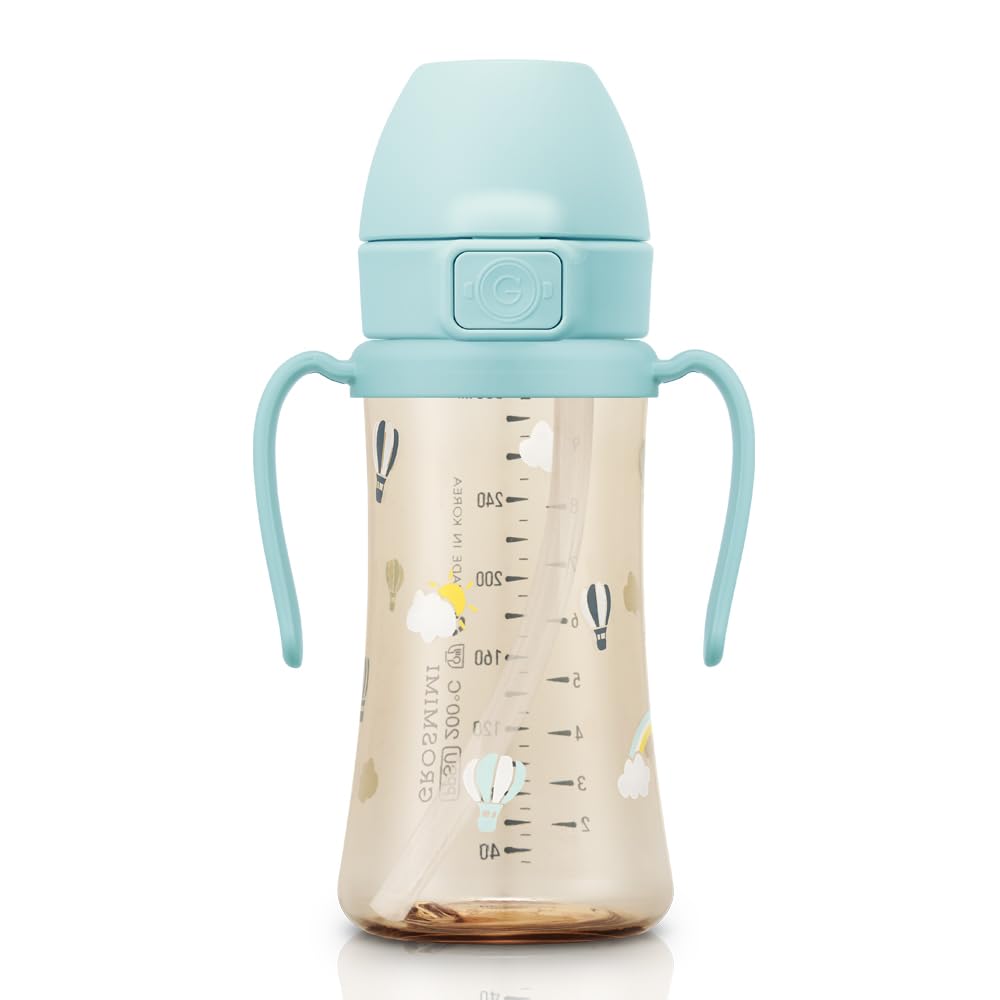 GROSMIMI flip-top spill-proof sippy cup with PPSU for mess-free on-the-go toddlers