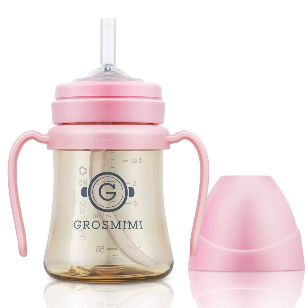 GROSMIMI spill-proof sippy cup leak-free design keeps drinks contained during playtime.