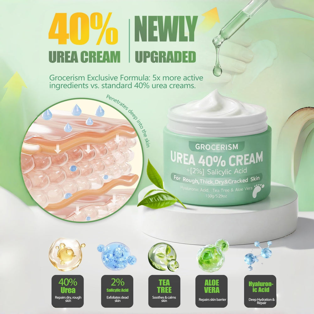 Close-up of exfoliating action with 2% salicylic acid in Grocerism cream