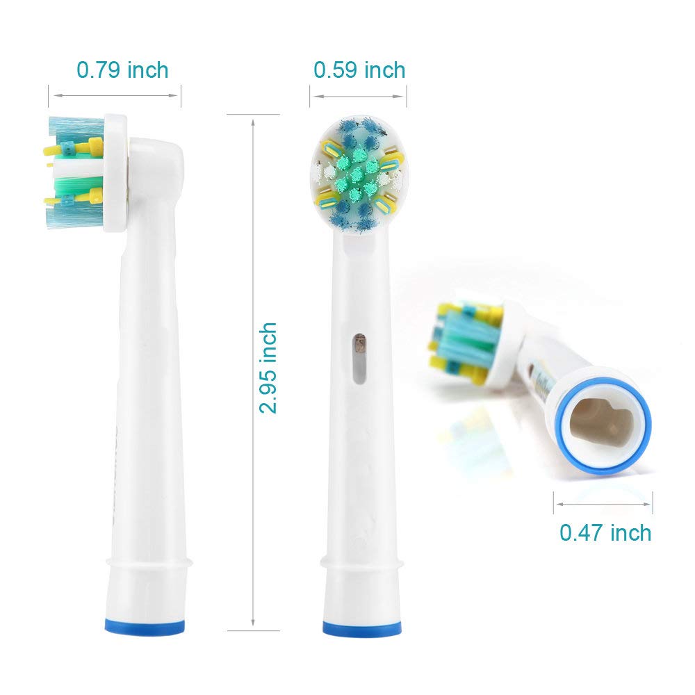 Blue to white bristle fade indicates when to replace the head