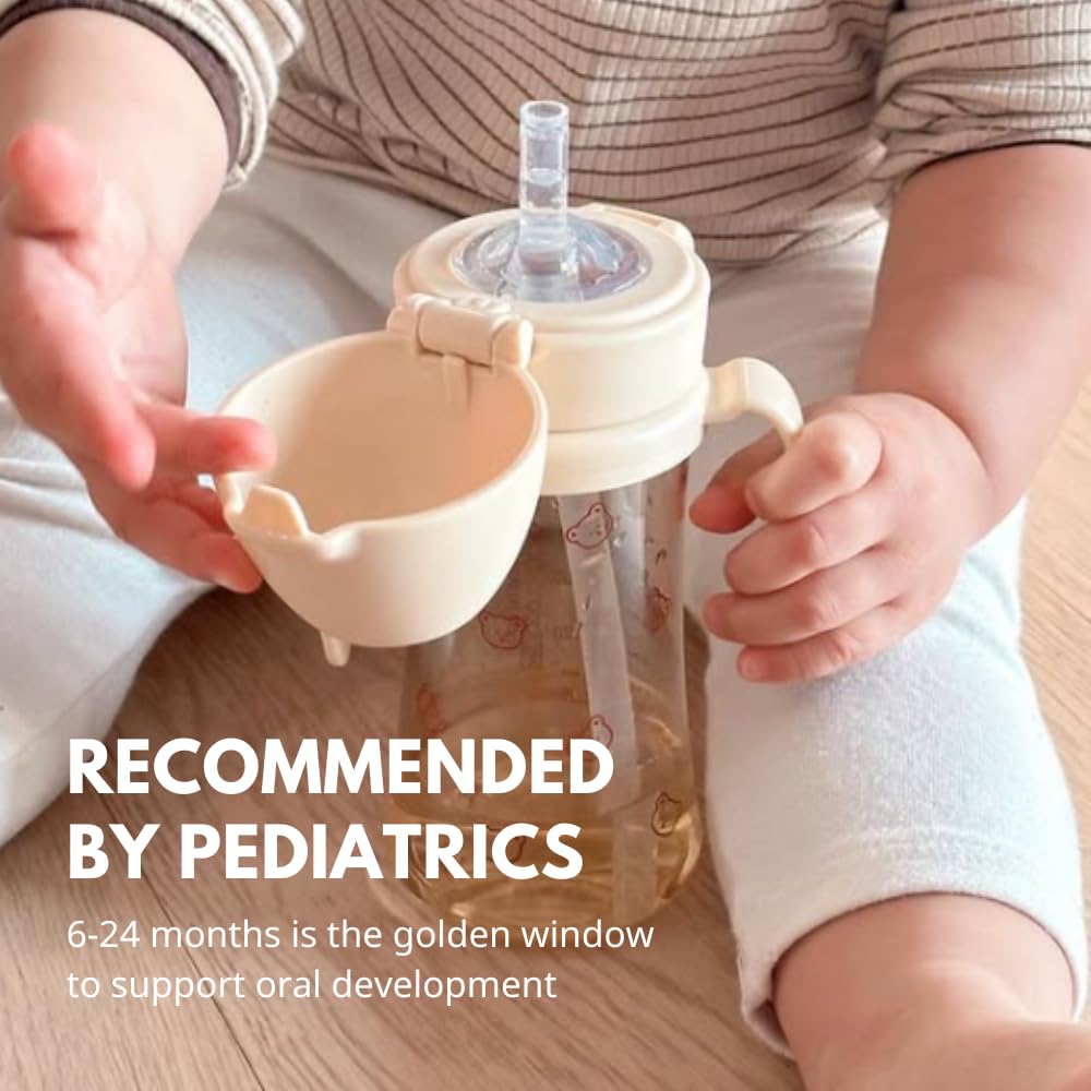 GROSMIMI Stage 2 straw supports toddler sipping.