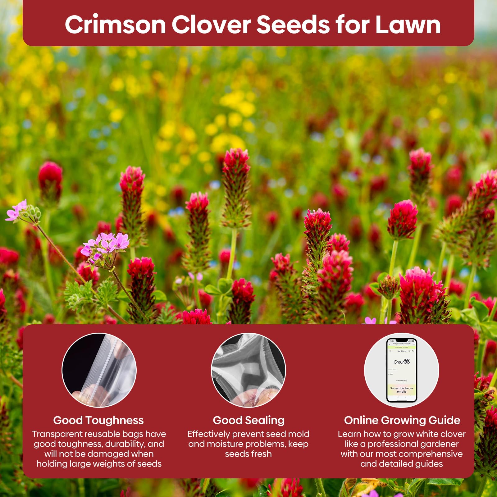 Groundio Nitrocoated and inoculated seeds support robust growth and establishment.