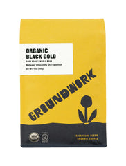 Groundwork Black Gold coffee bag with organic, bold flavor