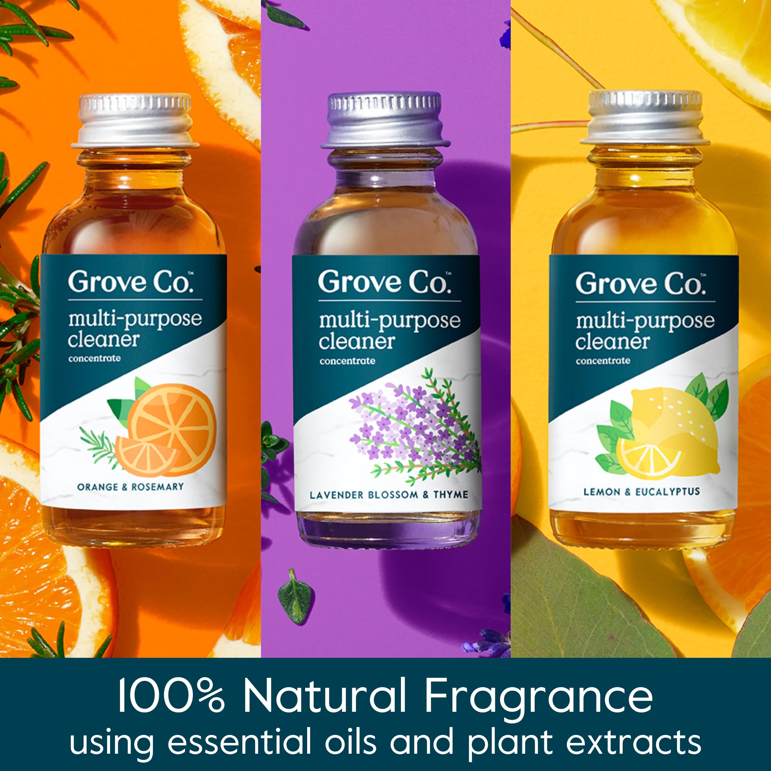 Grove Co. lavender-thyme refill offers a natural fragrance option for fresh cleaning.