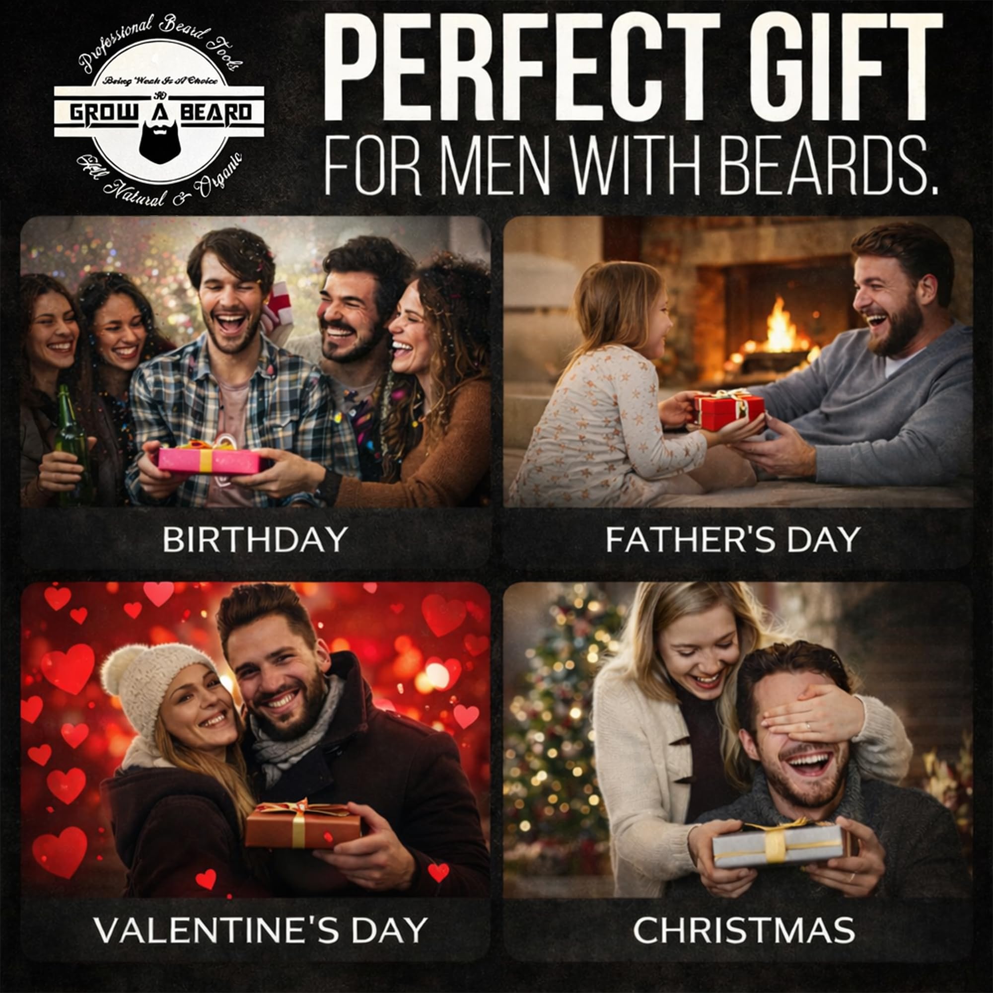 Grow Alpha Beard durable wood comb crafted for long-lasting performance