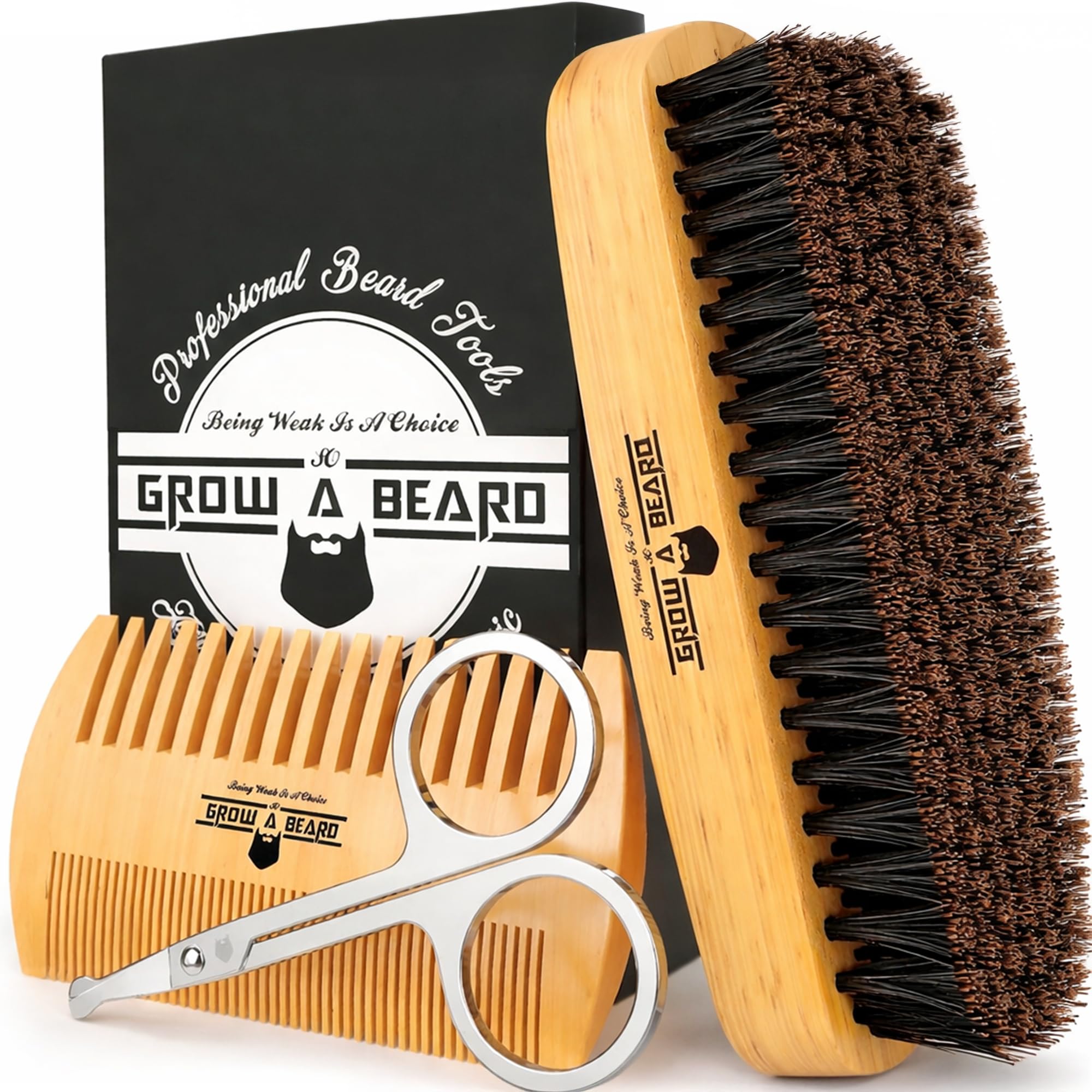 Grow Alpha Beard pocket brush for on-the-go grooming and touch-ups