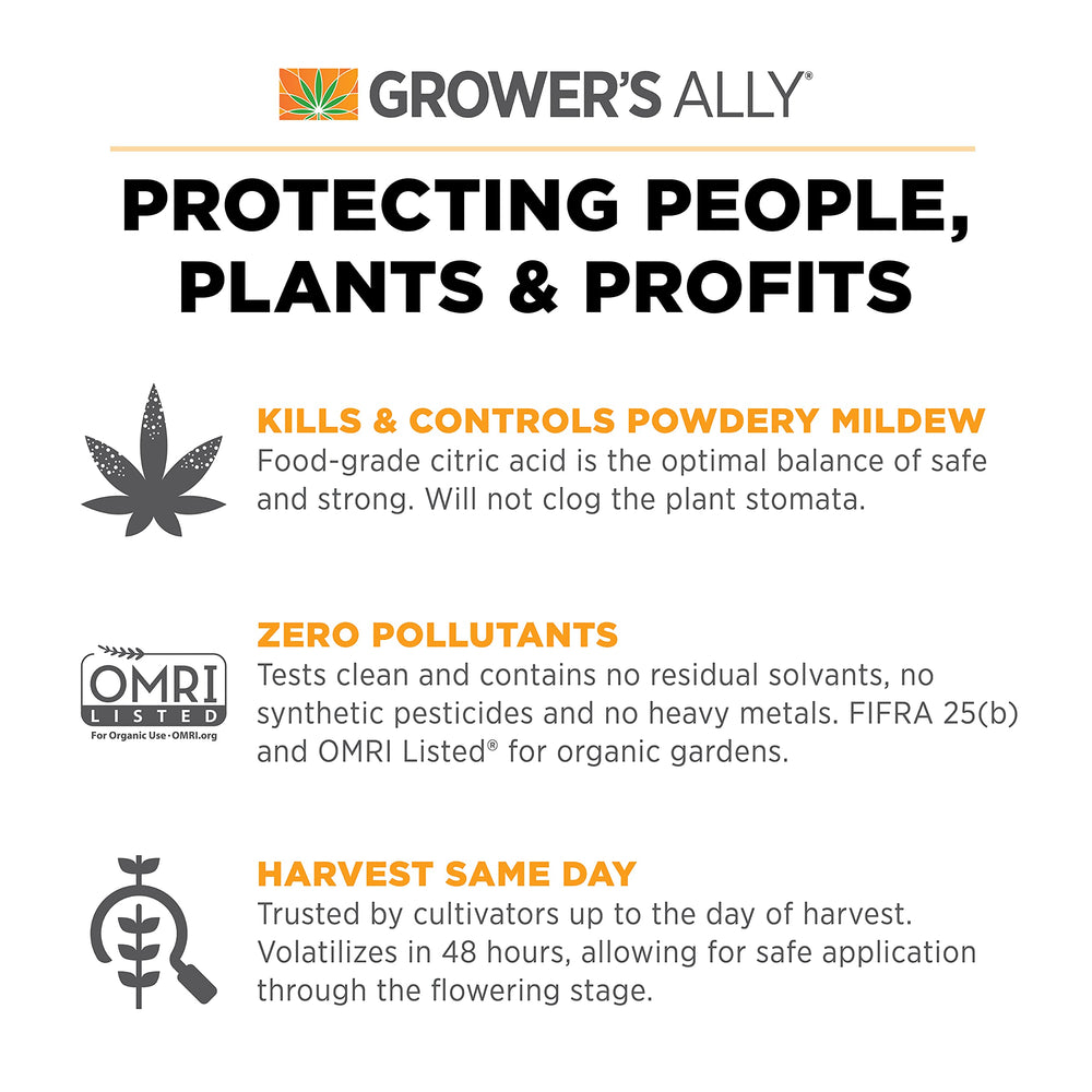 Outdoor-ready Grower's Ally spray suitable for both indoor and outdoor spaces.