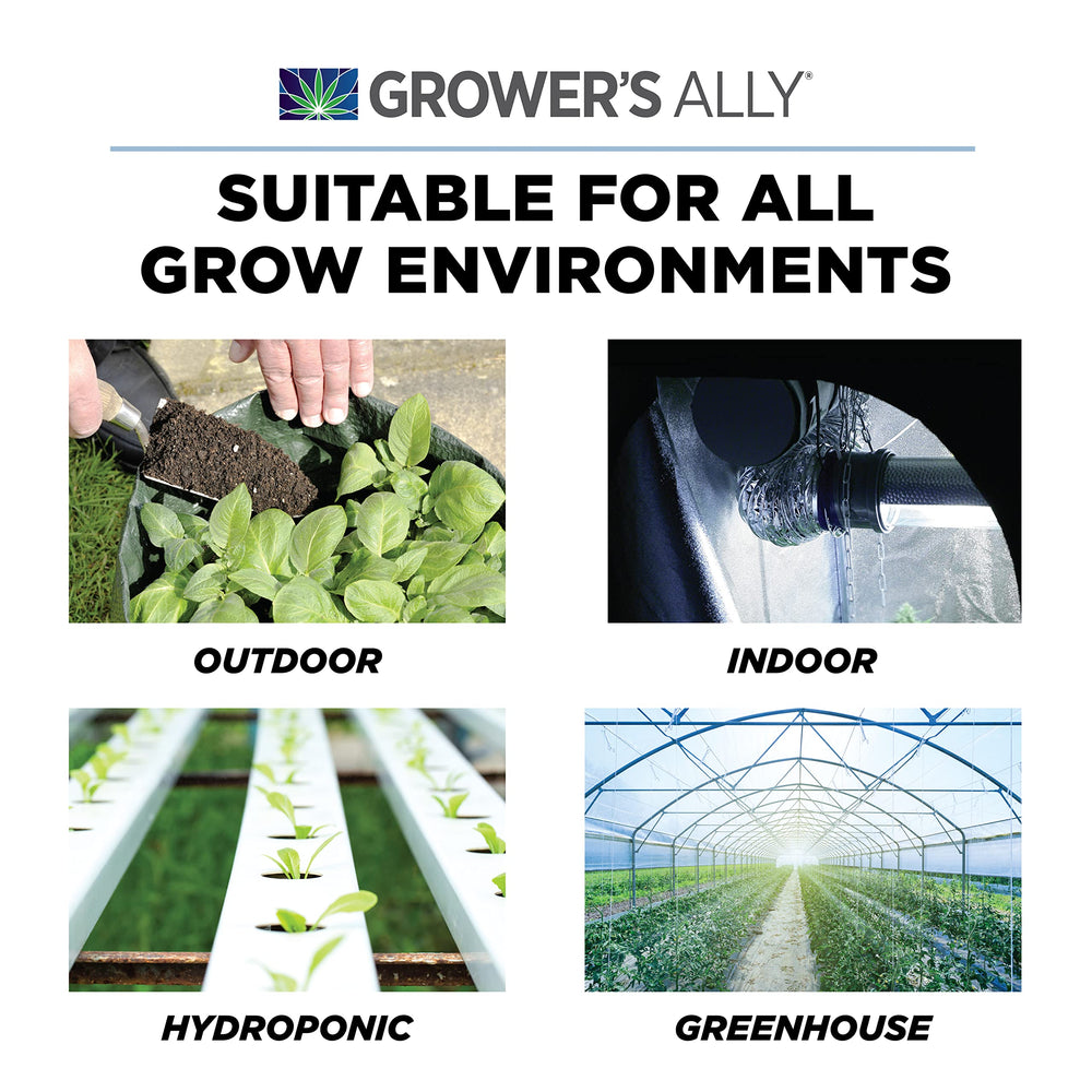 Grower's Ally Ready-to-Use Spider Mite Spray simplifies garden upkeep.