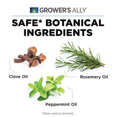 Grower's Ally Safe for pollinators emphasizes eco-friendly mite control.