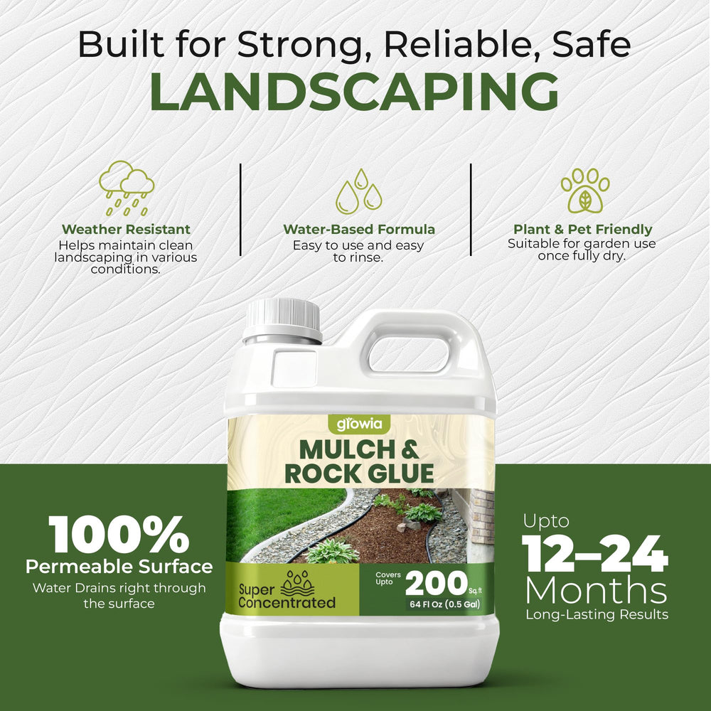Growia Gravel Stabilizer delivers weather-ready performance outdoors up to 24 months.